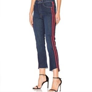 MOTHER Insider Crop Step Fray Jeans Speed Racer Size 26